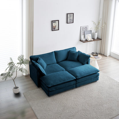 Allure Sofa Set 1  Two Seater Sofa + 2 Ottomans