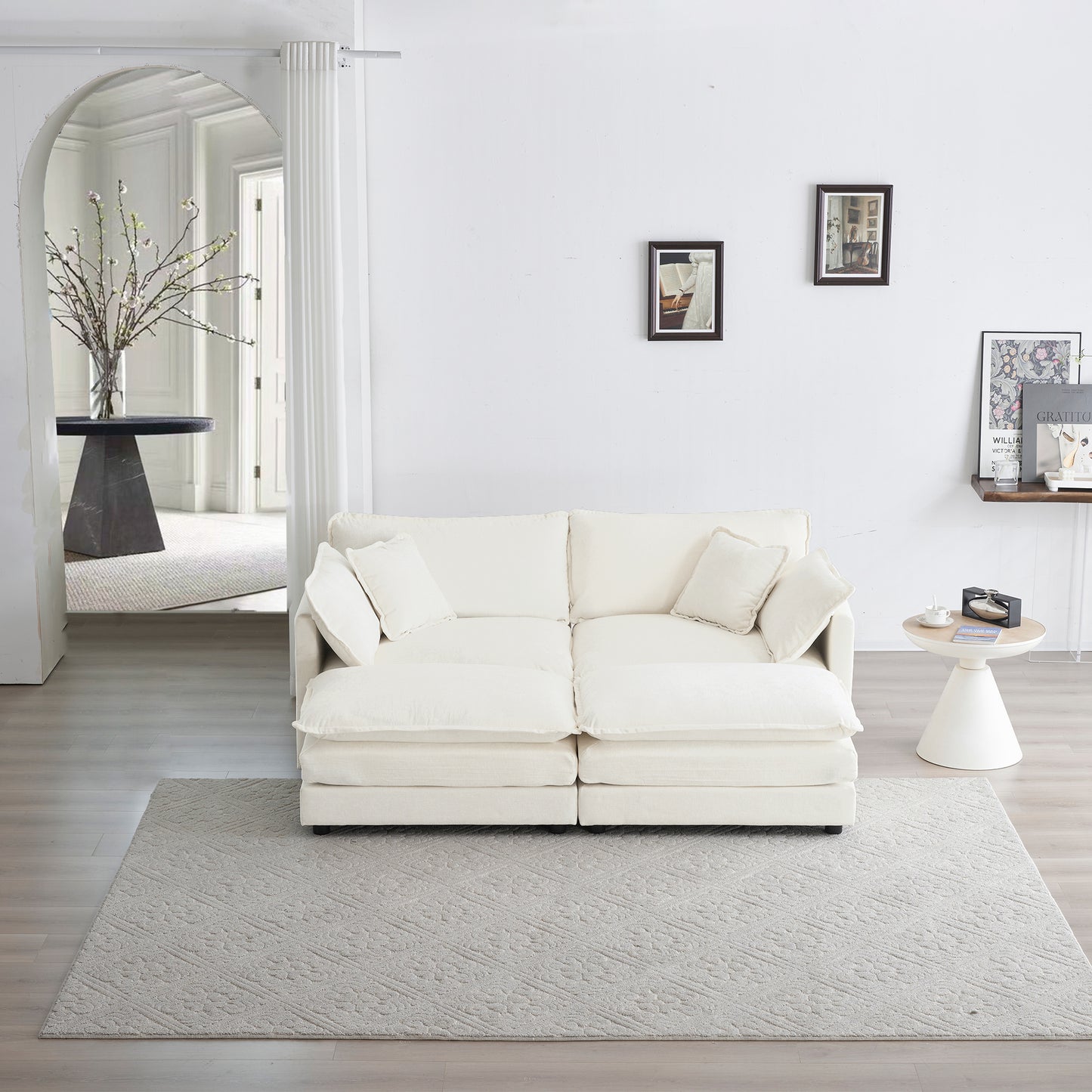 Allure Sofa Set 1  Two Seater Sofa + 2 Ottomans