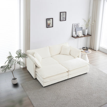 Allure Sofa Set 1  Two Seater Sofa + 2 Ottomans