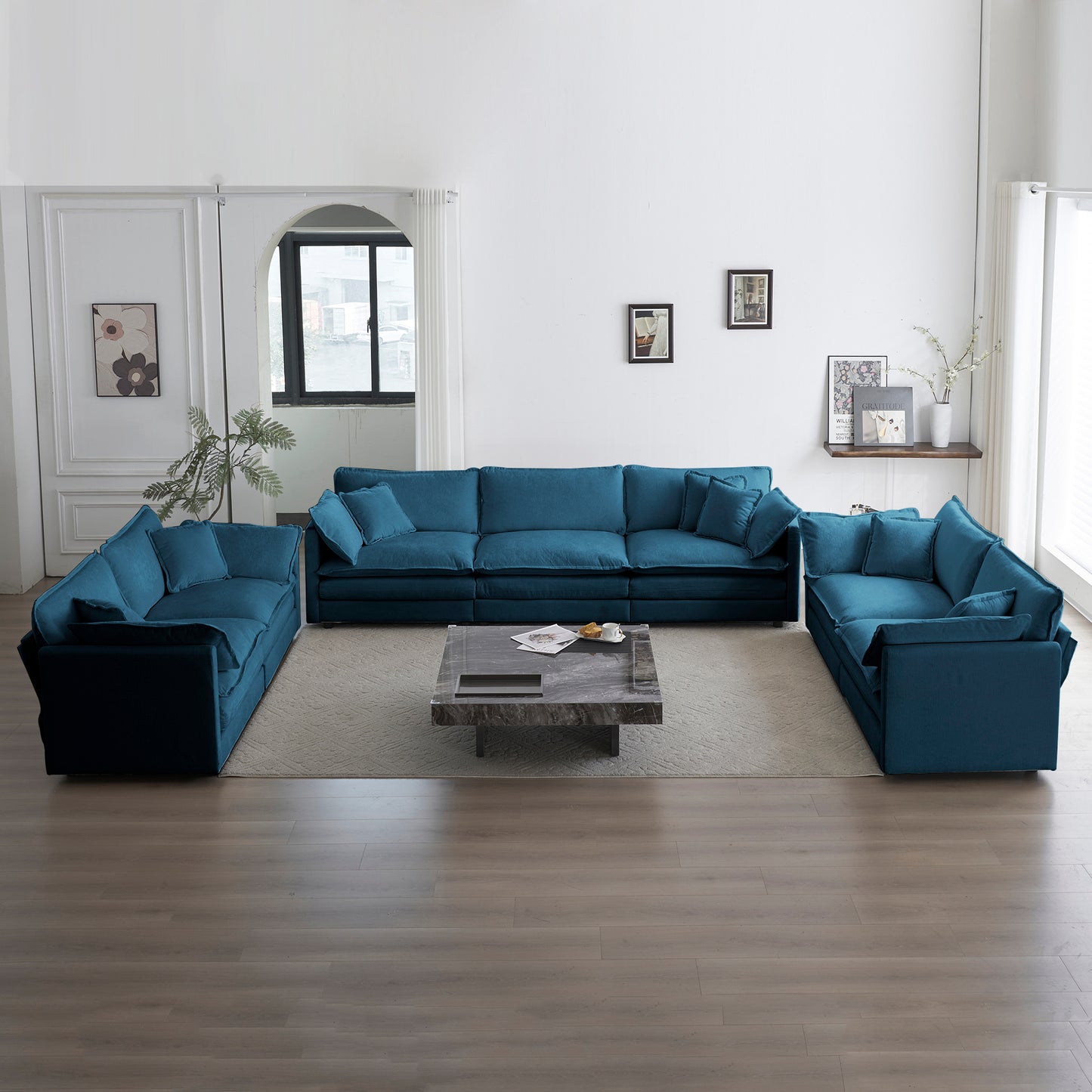 Allure Sofa Set 1  Two Seater Sofa + 1  Two Seater Sofa + 1  Three Seater Sofa